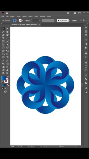 Modern Abstract Blue Logo Design | Adobe Illustrator Speed Art 🎨 | Shorts