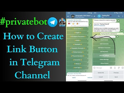 how to create link button in telegram • how to add button in telegram channel post • telegram link