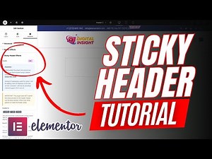 How to Make a Sticky Header in Elementor for FREE | WordPress Tutorial