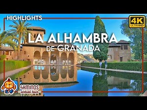 La Alhambra de Granada (Highlights) - 4K UHD Walking Virtual Tour Spain 2023