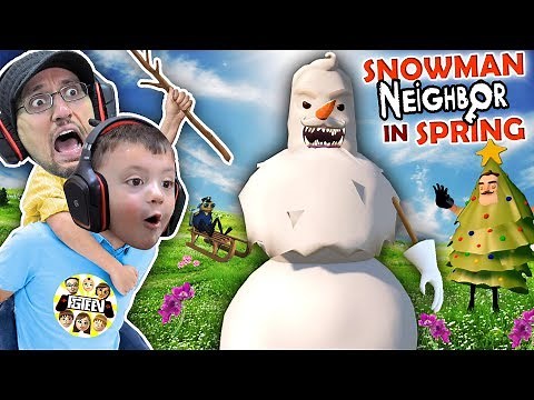 HELLO NEIGHBOR CHRISTMAS MOD! Snowmen in APRIL? Amazing Frog Teleport (FGTEEV Duddz & Shawn)