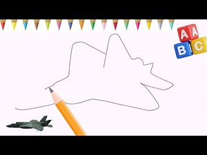 How To Draw A Fighter Jet✈ Step by Step Drawing Tutorial | Learn How To Sketch | Kids