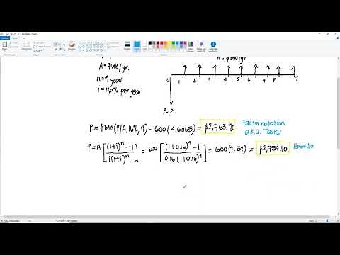 Engineering Economics - A/P & P/A