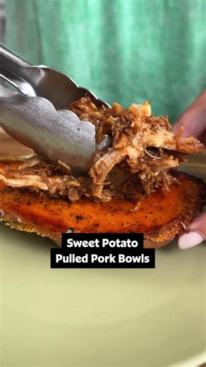 Crispy Baked Sweet Potatoes with BBQ Pork & Alabama White Sauce