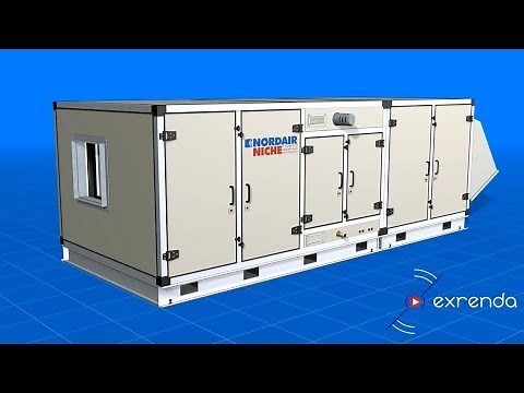 Animation of a Combined Heating and Ventilation Unit for building HVAC