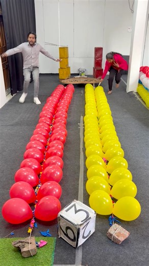 712K views · 2.6K reactions | Red Vs Yellow Hits Pop Balloon Racing Challenge on Viral 3 | Mr Jimmy | Facebook