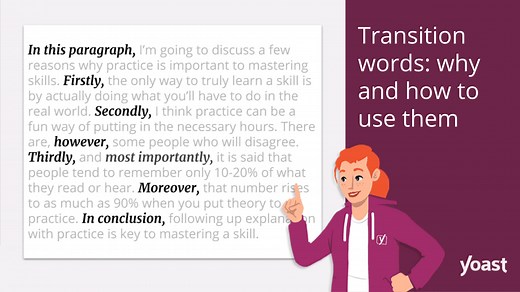Transition words: why and how to use them