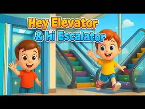 Hey Elevator & Hi Escalator Song for Kids | Fun Nursery Rhymes by @Pinemacaron