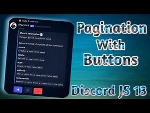 Discord JS 13 Pagination With Buttons | Help Command
