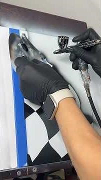 Quick Airbrush Painting of a Waving Flag | #AirbrushArt | Iwata HP-C Plus