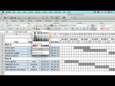 How to Use a Monthly Schedule in Microsoft Excel : Using MS Excel