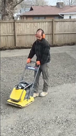 Compacting Base Gravel for Pavers- Landscaping #pavers #landscaping