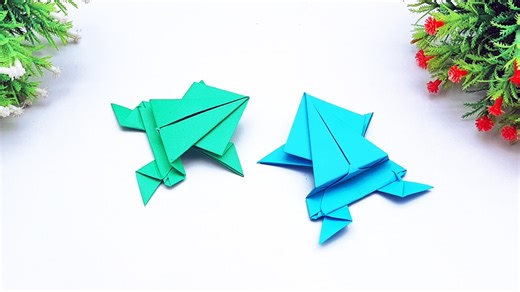 420K views · 4.7K reactions | Paper Frog Making | Paper Frog That Jumps | How To Make a Paper High Jumping Frog #PaperJumpingFrog #PaperFrogMaking #PaperFrog | Entertaining Arts | Facebook
