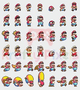 Super Mario World (1991) Mario Sprites Cross Stitch Patterns (42 Designs) PDF Download - Etsy
