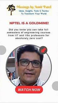 What is NPTEL? (Free Courses from IIT & IISc) #informationtechnology