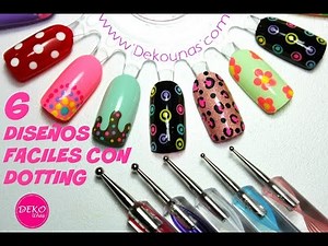 Decoración de uñas FACIL con dotting - Dotting easy nail art