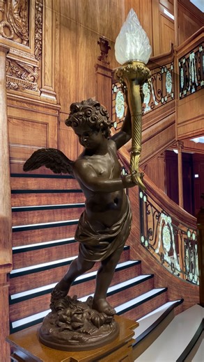 Whitney Conard | Antiques & Vintage on Instagram: "Walking through the Titanic exhibit at @unionstationkc in Kansas City, I saw more than artifacts — I saw the same kinds of objects I’ve handled as an antiques dealer. Furniture, tableware, and details that once shaped everyday Edwardian life. But this experience was different - because with each piece, I read the story of the people who touched them, moments before their lives changed forever with the sinking of the Titanic. This is why antiques