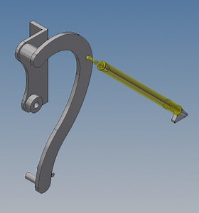 Gasspring simulation and force calculation