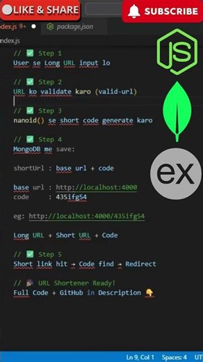 Node.js URL Shortener in 5 Steps | MERN Stack Mini Project