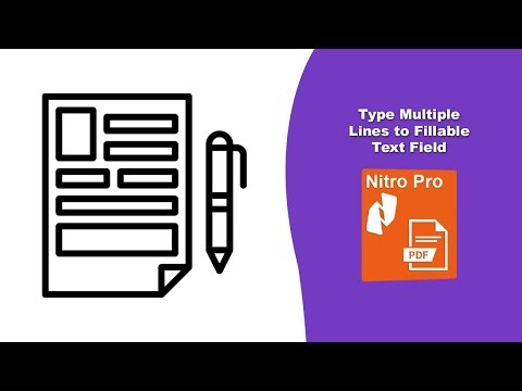 How to Type Multiple Lines in a Fillable Text Field using Nitro Pro PDF Editor