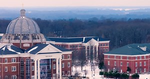 10K views · 236 reactions | It was a peaceful, snowy morning on campus today. All Union University campuses will operate on a delayed schedule tomorrow (2-20-25). Classes will begin and offices will open at 9 a.m. Details have been communicated via email. | Union University | Facebook