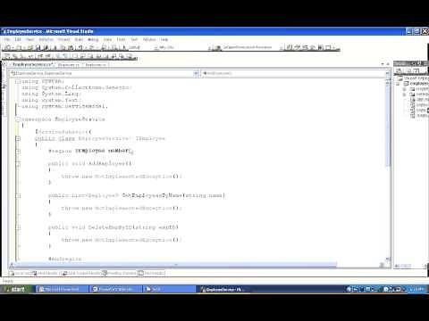 How to create a simple WCF service