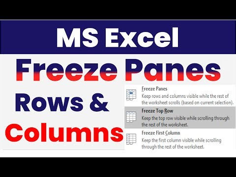 How to freeze rows and columns in excel | Freeze rows and columns | rows and columns ko fix #excel