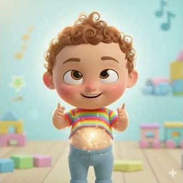 The Belly Button Song 👶🎶 | Fun Tummy Song for Kids | Nursery Rhymes by Pebble Toons