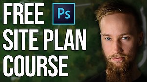 Architecture Site Plan in Photoshop - Full Course