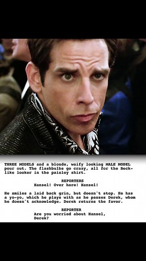 Screenplayed | Zoolander (2001) • Directed by: Ben Stiller • Written by: Ben Stiller, Drake Sather & John Hamburg • Draft: 9/4/98 | Instagram