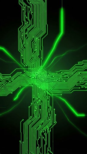 Eco-Tech Pulse Line — Futuristic Green Energy Loop Animation