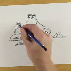 513K views · 6K reactions | Time for an art adventure! Dive in for a sea-sational sketch tutorial featuring everyone's favorite sneaky septopus. | Nemo | Facebook