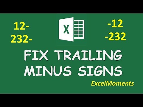 Fix Trailing Minus Signs - Microsoft Excel