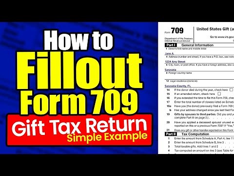IRS Form 709 (Gift Tax Return) - Simple Example for 2024/2025 - Step-by-Step Guide