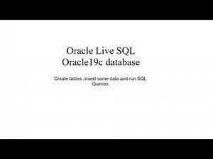 Oracle SQL create table and select statements.