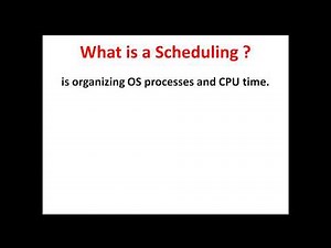 what is Scheduling?