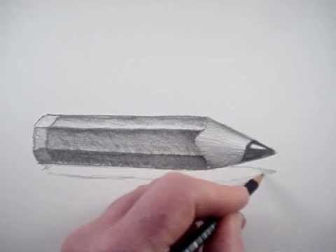 How to Draw a Pencil in 3D