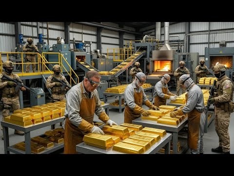 Inside the Gold Refining Plant: How Rock Turns Into Pure 24K Gold Bars (Full Process)