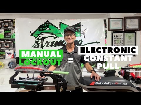 Racquet Stringing Machine [Manual Lockout = Electronic Constant Pull]