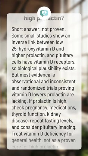 Can low vitamin D cause high prolactin?