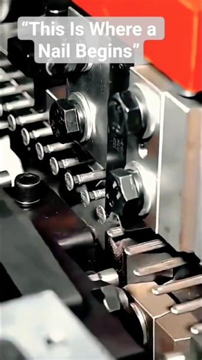 “The Process of Forming Nail Heads in Factories”