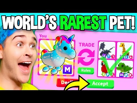 Trading The WORLD'S *RAREST* NO-POTION MEGA NEON *DIAMOND UNICORN* !! Adopt Me Rich Trades (Roblox)