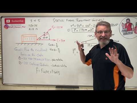 Statics: Lesson 5 - Triangle Rule vs. Cartesian Components!