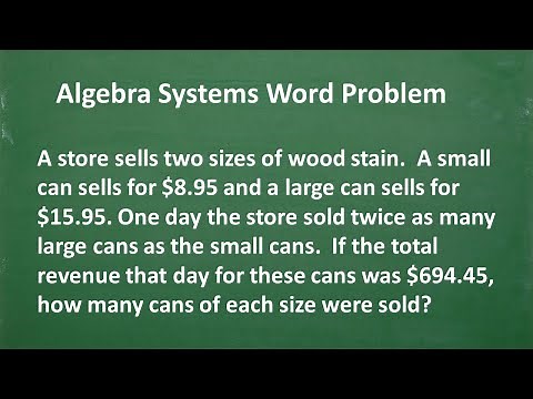 Algebra SYSTEM WORD PROBLEM – Let’s solve it step-by-step...