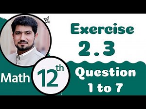 2nd Year Math Ch 2-Class 12 Math Chapter 2 Exercise 2.3 Question 1,2,3,4,5 - 12 Class Math Chapter 2