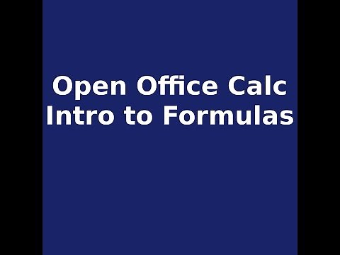 Open Office Calc for Beginners Part 2: Intro to Formulas