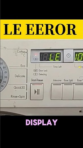 LG Front Load Washer LE Error Code Fix