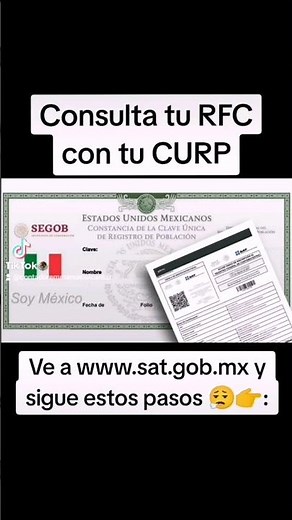 Así puedes consultar tu RFC, rápidamente, usando tu CURP y otros datos básicos. #rfc #contador #curp