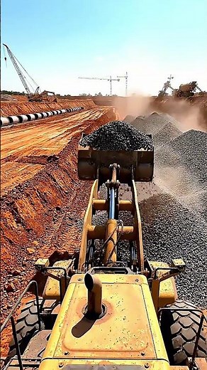 Massive Construction: Front-End Loader Dominates Gravel & Trench Work! 🚧