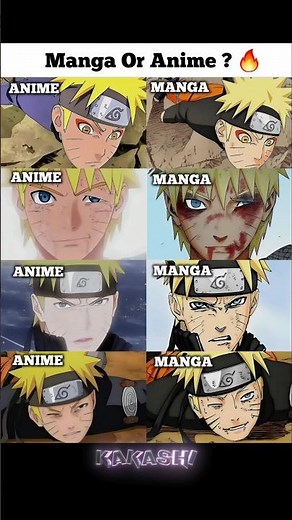 Naruto: Manga or Anime? 🔥 #Naruto #MangaVsAnime #Debate #Shorts